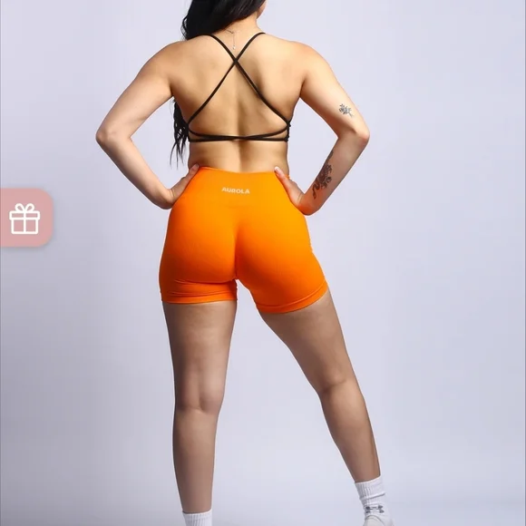 AUROLA Women's Athletic Shorts - Orange - Picture 6 of 6